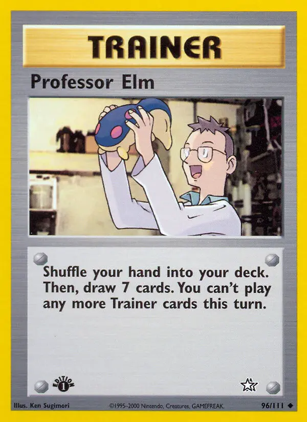 Professor Elm 96 card from Neo Genesis