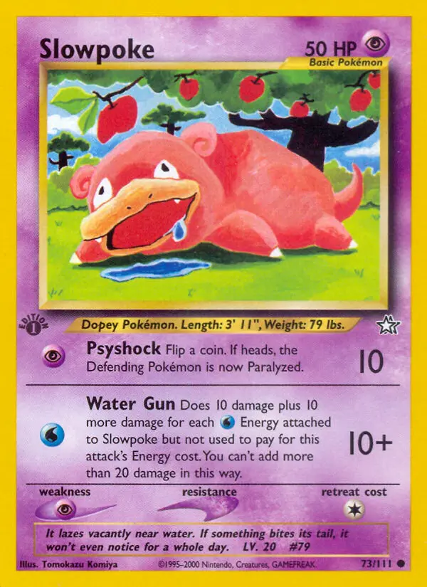 Slowpoke 73 — Neo Genesis 73, 1st Edition finish
