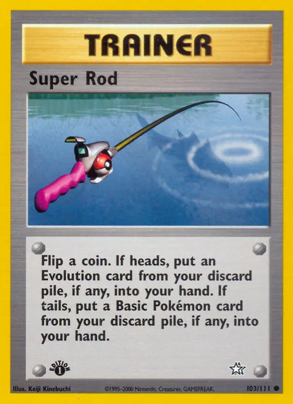 Super Rod 103 card from Neo Genesis