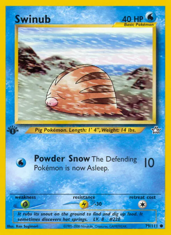 Swinub 79 — Neo Genesis 79, 1st Edition finish
