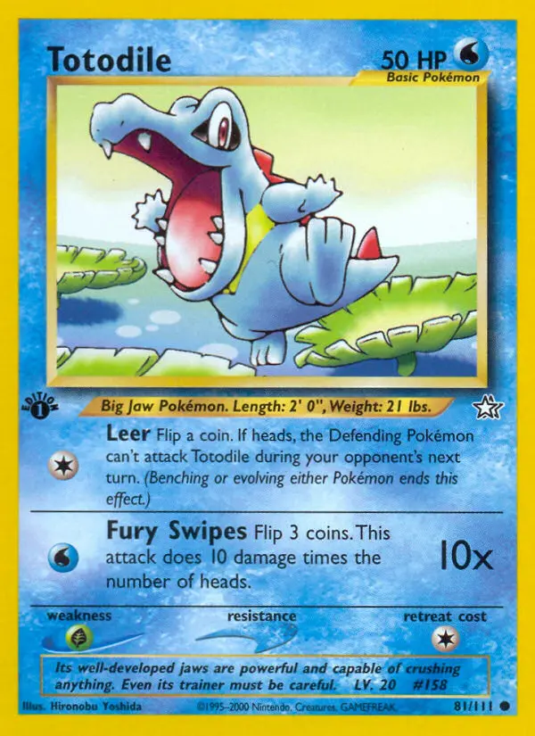 Totodile 81 — Neo Genesis 81, 1st Edition finish