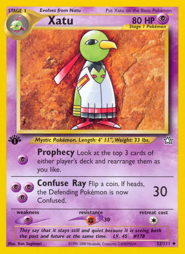Xatu 52 card from Neo Genesis