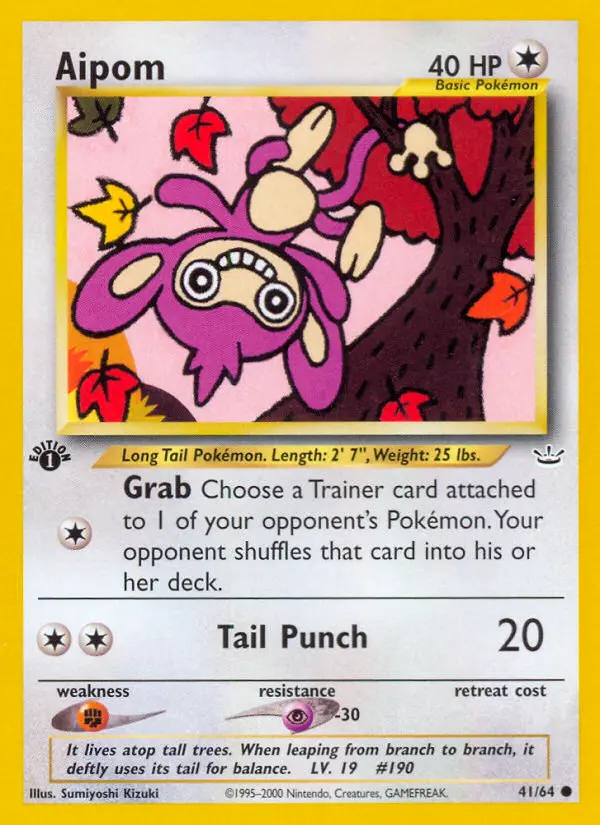 Aipom 41 — Neo Revelation 41, 1st Edition finish