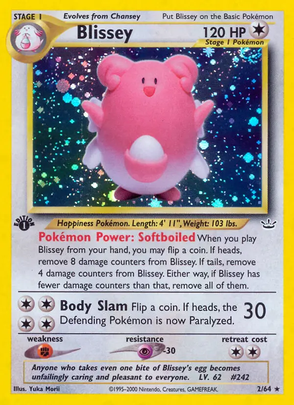 Blissey 2 card from Neo Revelation
