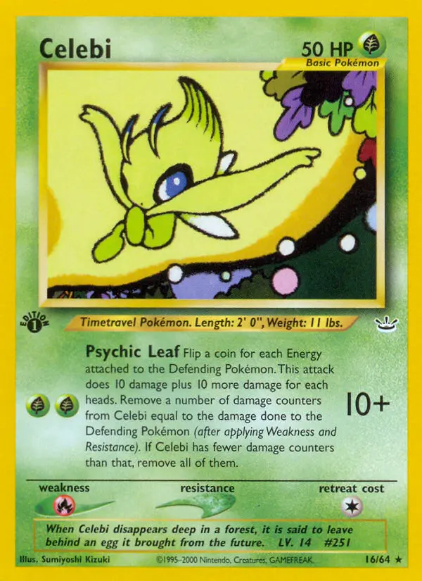 Celebi 16 — Neo Revelation 16, 1st Edition finish