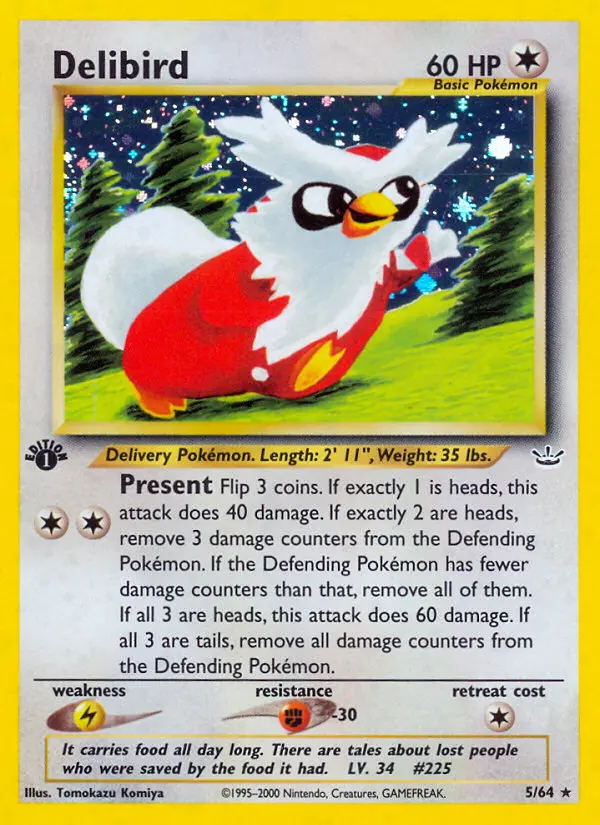 Delibird 5 card from Neo Revelation