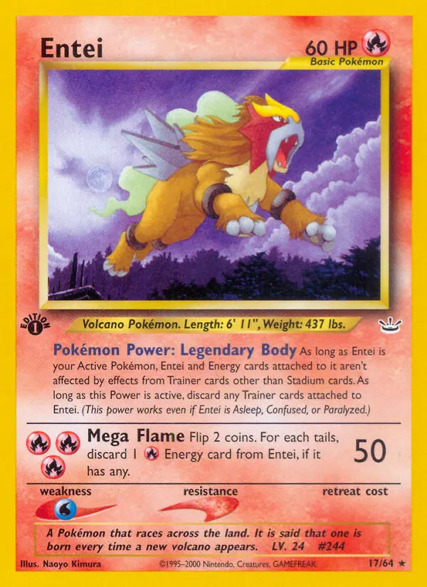 Entei 17 — Neo Revelation 17, 1st Edition finish