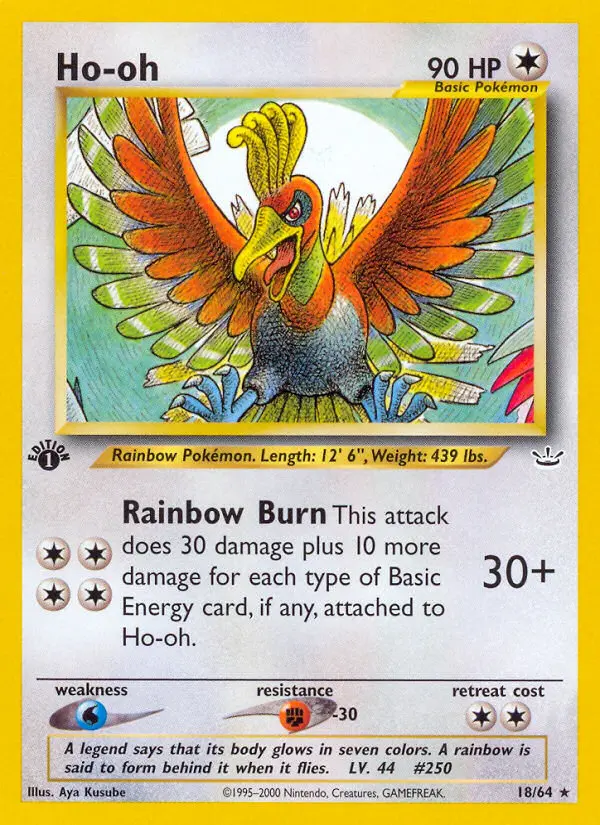 Ho-oh 18 — Neo Revelation 18, 1st Edition finish