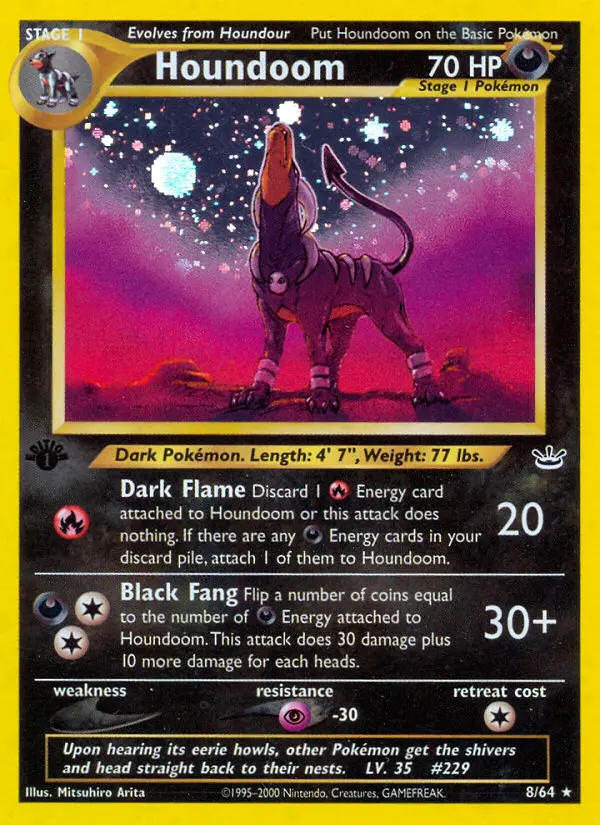 Houndoom 8 card from Neo Revelation
