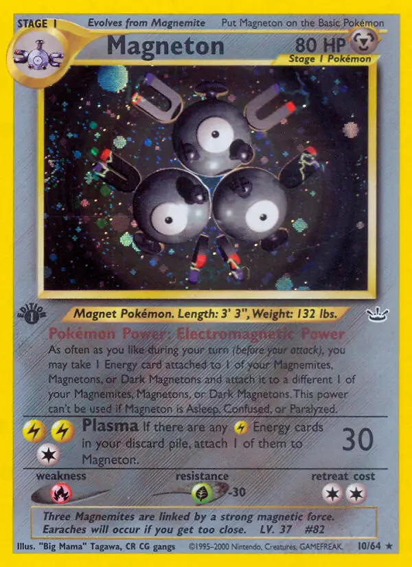 Magneton 10 — Neo Revelation 10, 1st Edition Holofoil finish