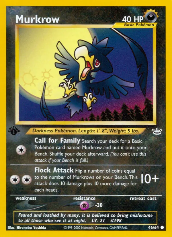 Murkrow 46 card from Neo Revelation