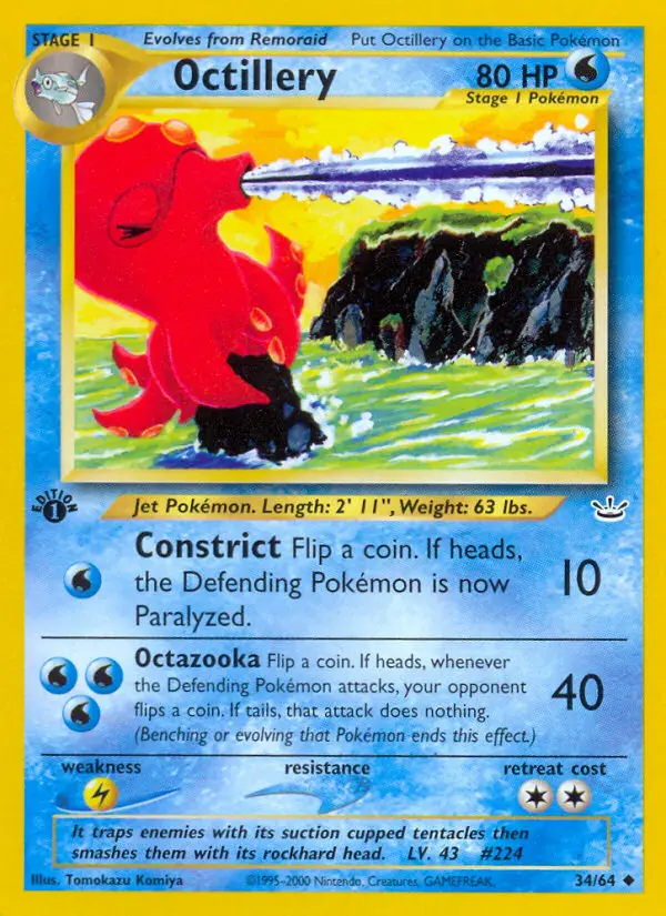 Octillery 34 card from Neo Revelation