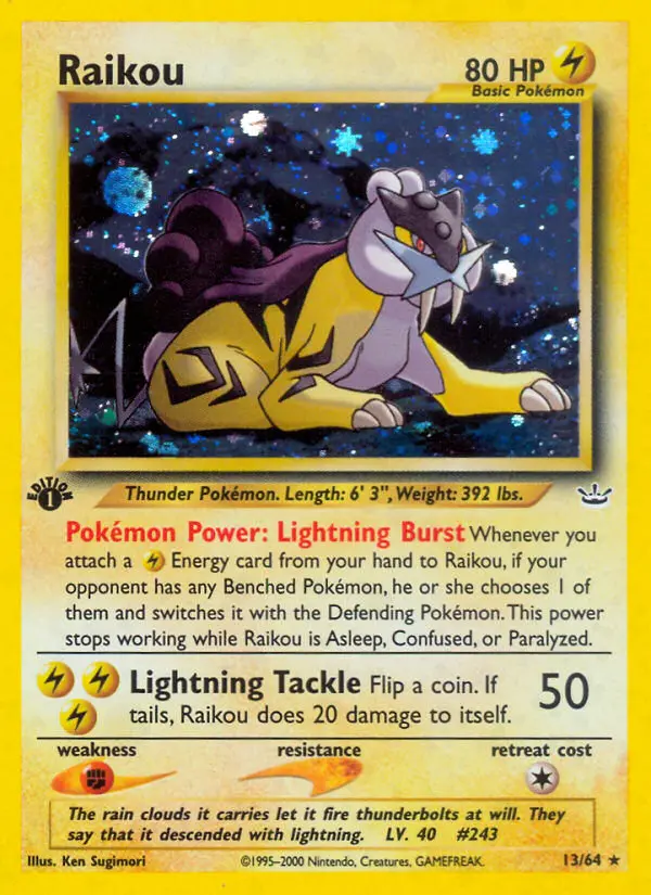 Raikou 13 card from Neo Revelation