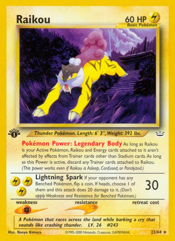 Raikou 22 card from Neo Revelation
