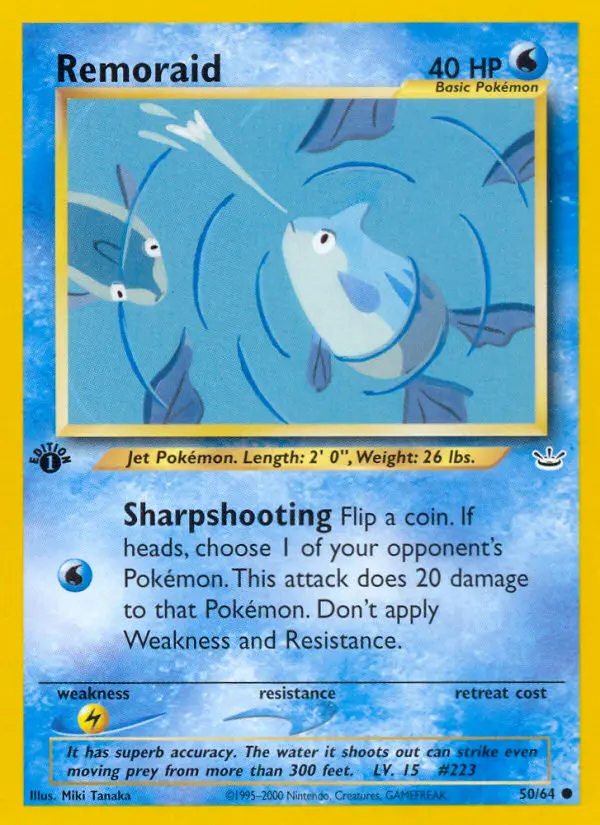 Remoraid 50 card from Neo Revelation