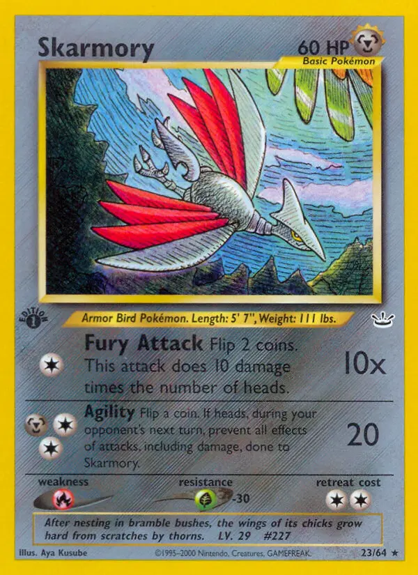 Skarmory 23 — Neo Revelation 23, 1st Edition finish