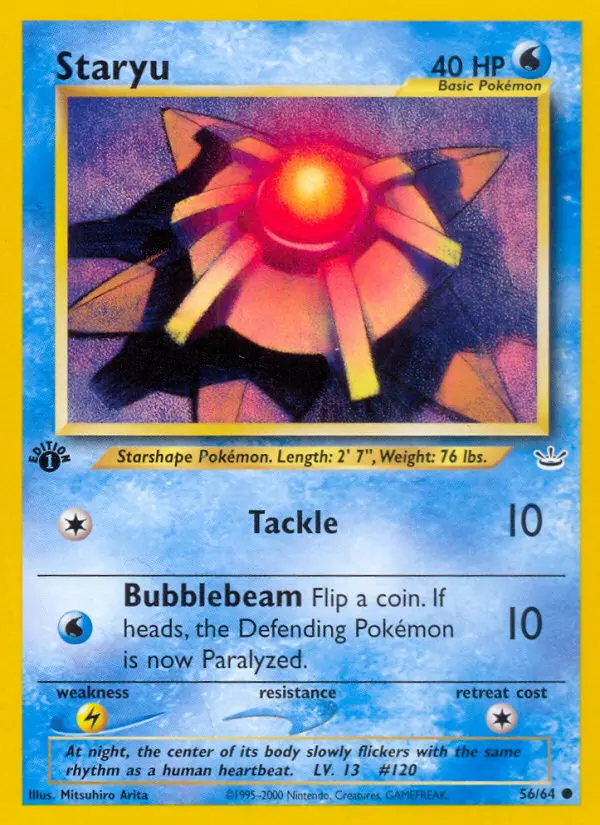 Staryu 56 card from Neo Revelation