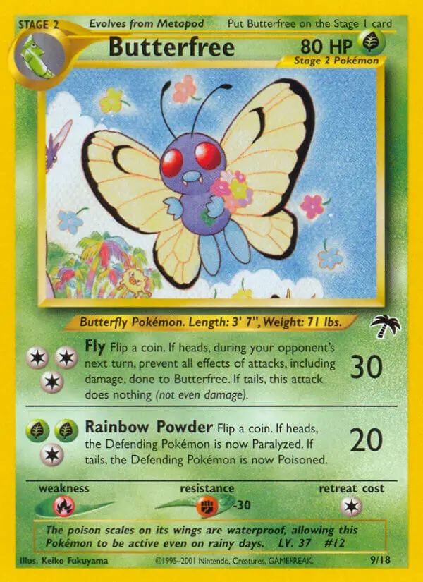 Butterfree 9 card from Southern Islands