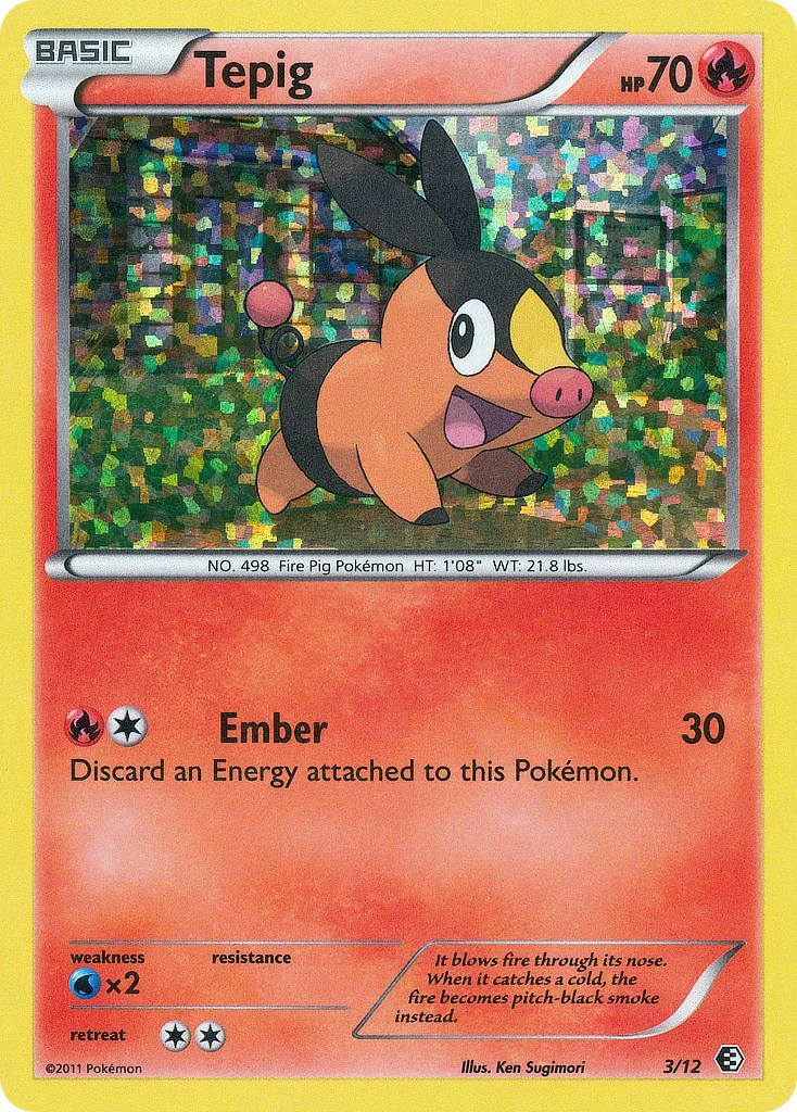Tepig 3 card from McDonald's Collection 2011