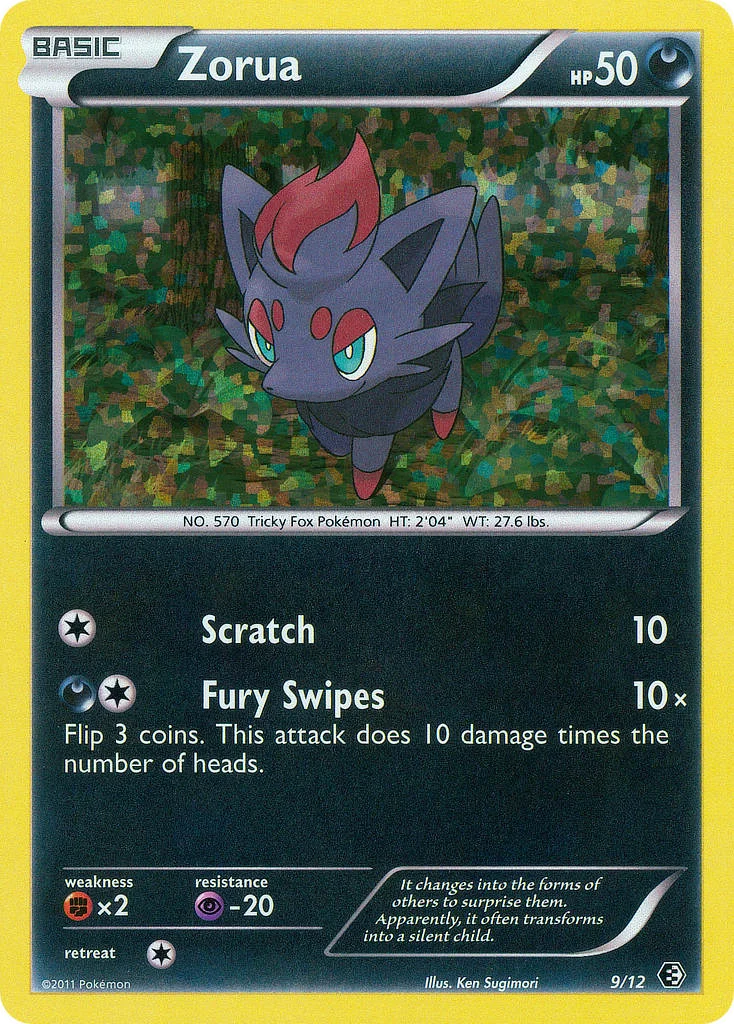 Zorua 9 card from McDonald's Collection 2011