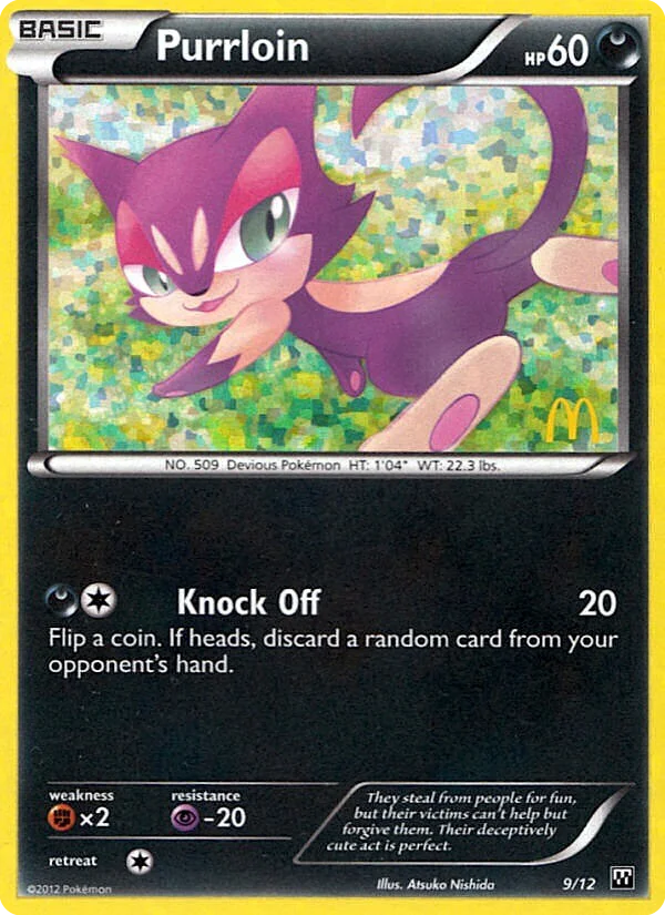 Purrloin 9 card from McDonald's Collection 2012