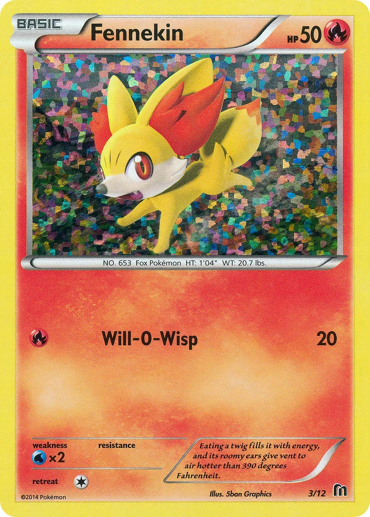 Fennekin 3 card from McDonald's Collection 2016