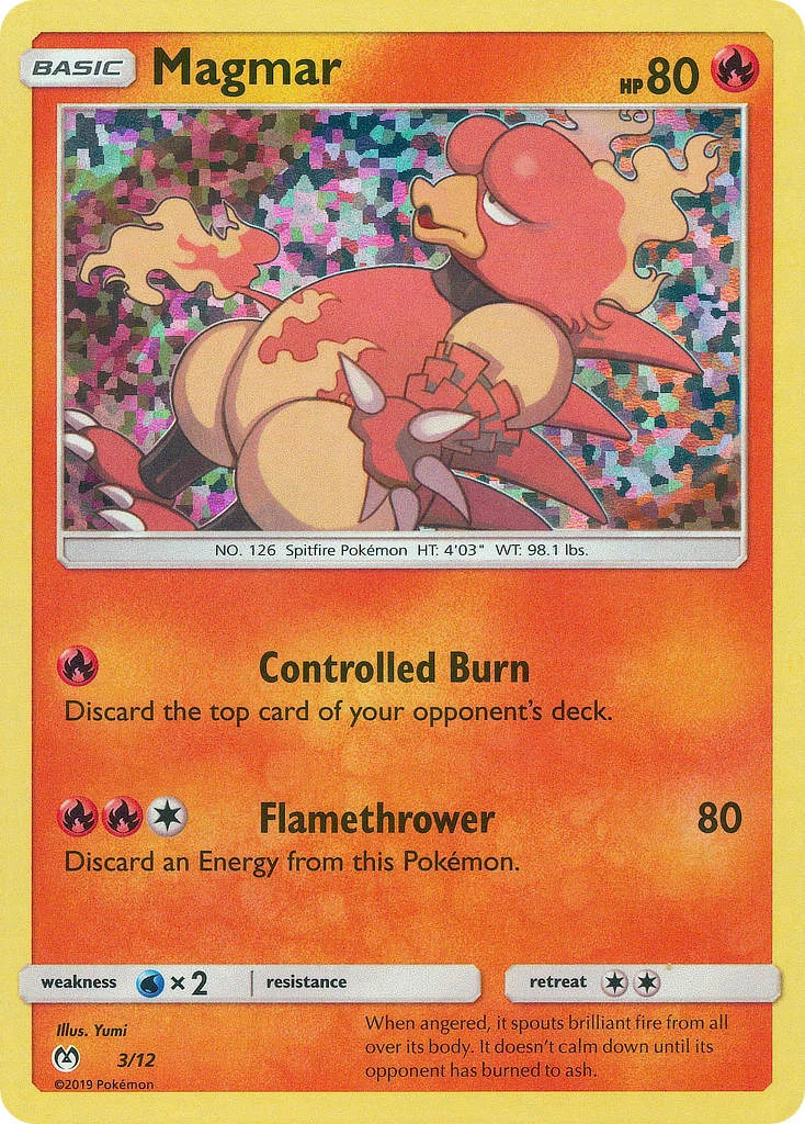 Magmar 3 card from McDonald's Collection 2019