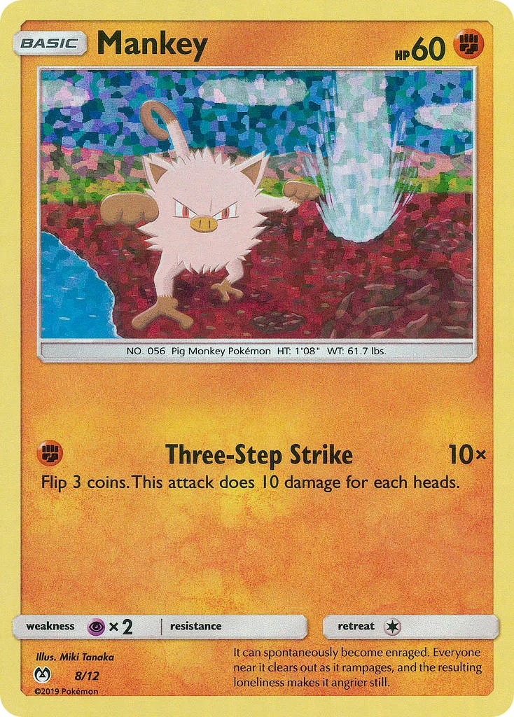 Mankey 8 card from McDonald's Collection 2019