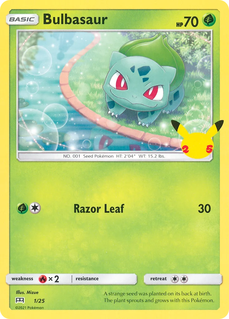 Bulbasaur 1 card from McDonald's Collection 2021