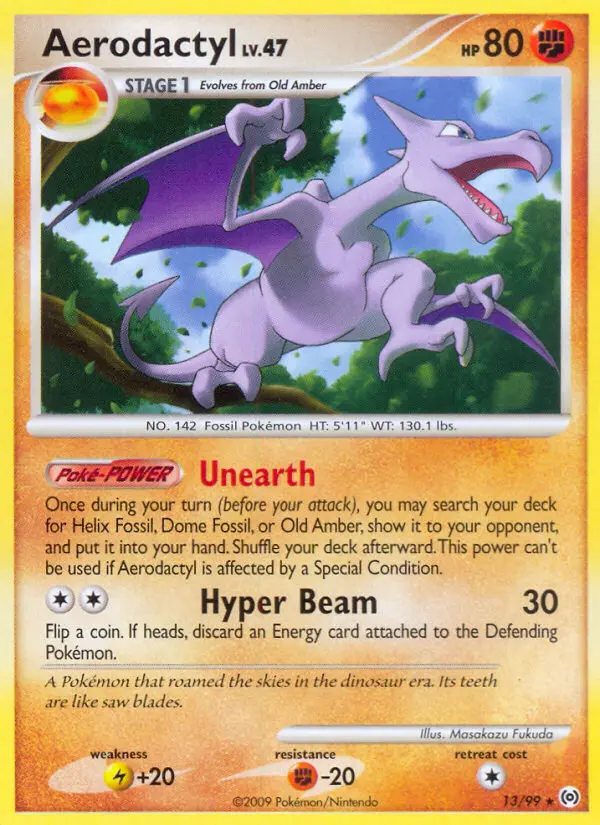 Aerodactyl 13 card from Arceus