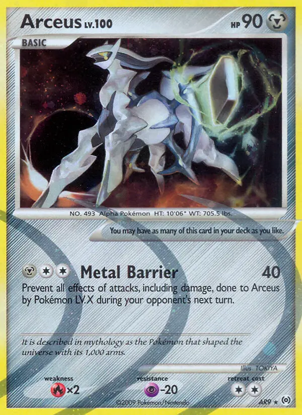 Arceus AR9 card from Arceus