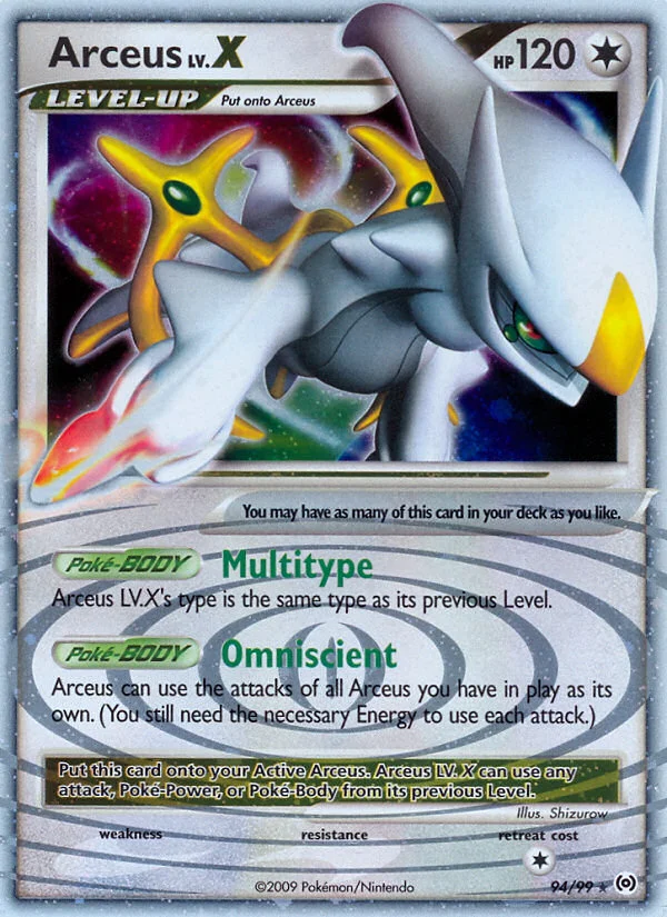 Arceus LV.X 94 — Arceus 94, Holofoil finish