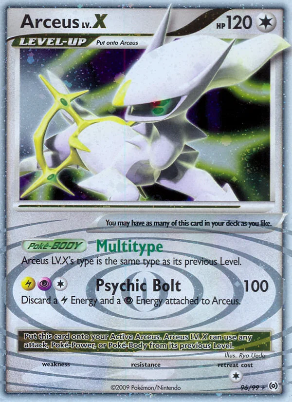 Arceus LV.X 96 card from Arceus