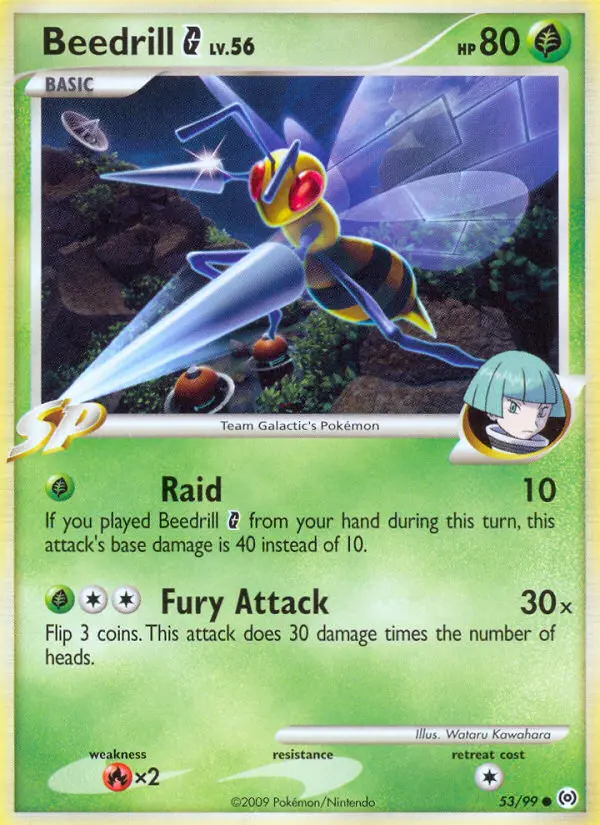 Beedrill G 53 card from Arceus