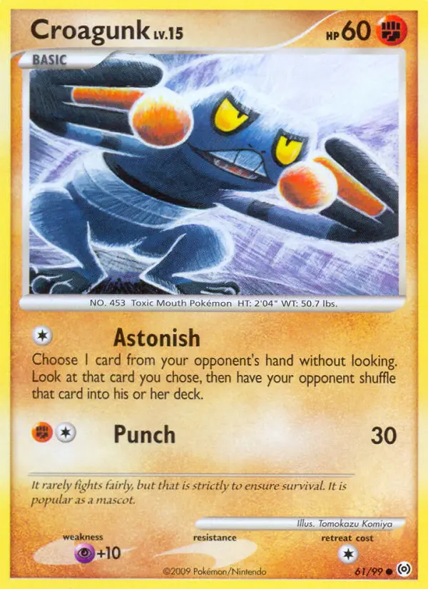 Croagunk 61 card from Arceus