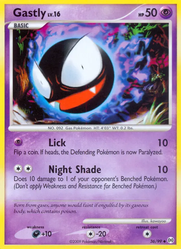 Gastly 36 card from Arceus