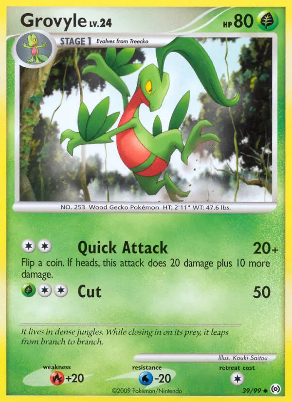 Grovyle 39 card from Arceus
