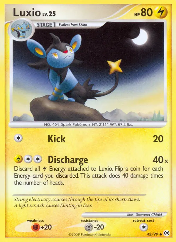Luxio 43 card from Arceus
