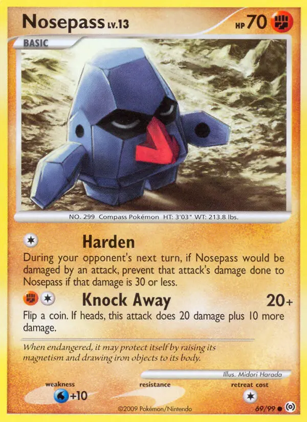 Nosepass 69 card from Arceus
