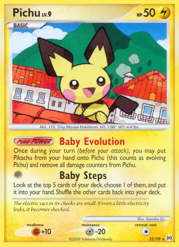 Pichu 25 card from Arceus
