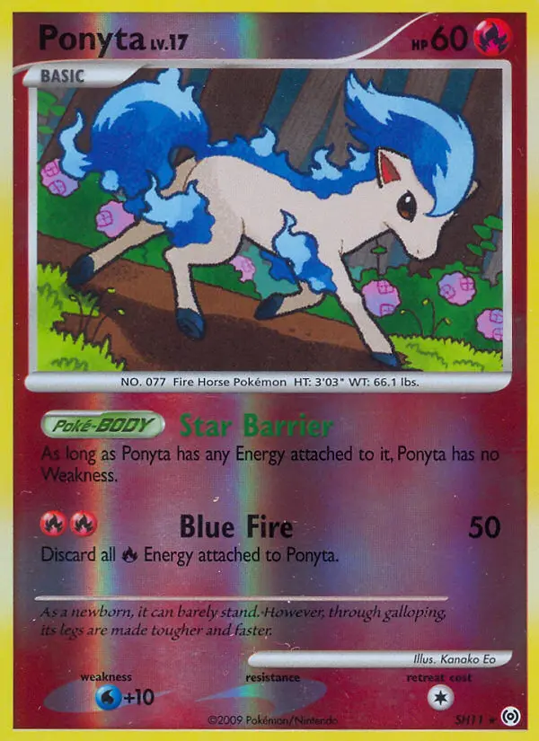 Ponyta SH11 — Arceus SH11, Reverse Holofoil finish