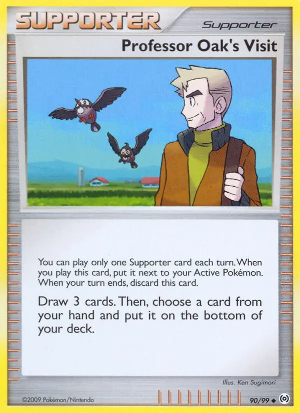 Professor Oak's Visit 90 card from Arceus