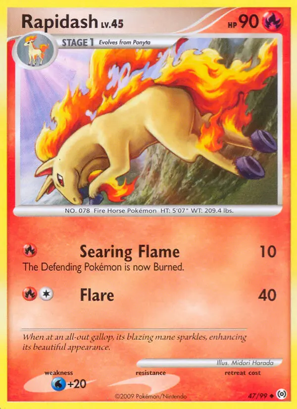 Rapidash 47 card from Arceus