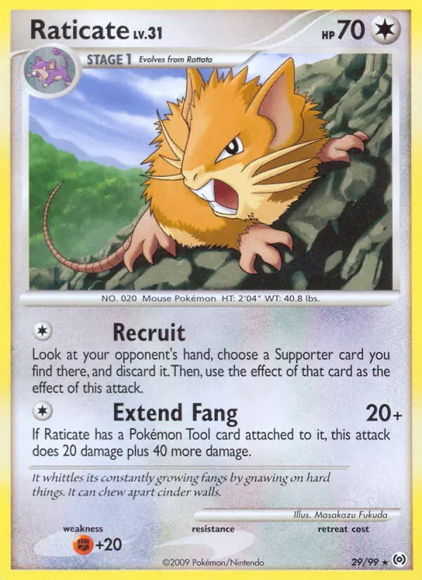 Raticate 29 card from Arceus