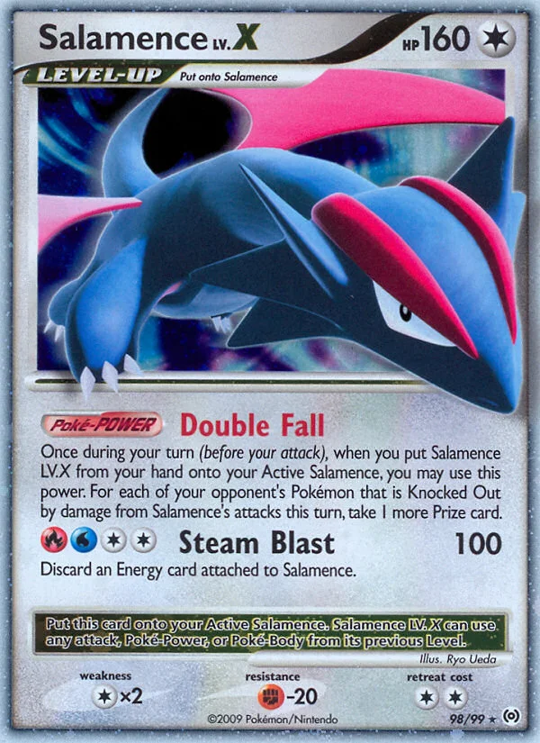 Salamence LV.X 98 card from Arceus