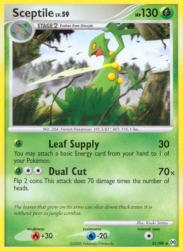 Sceptile 31 card from Arceus