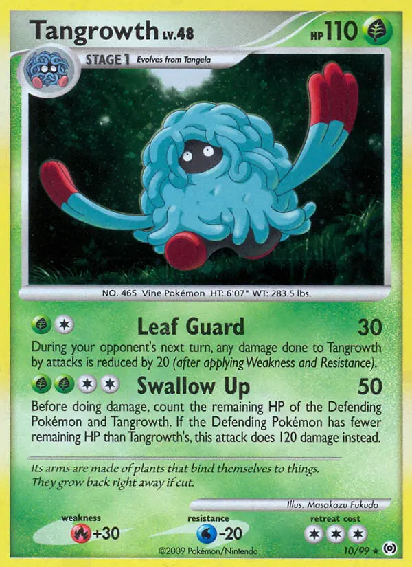 Tangrowth 10 — Arceus 10, Holofoil finish
