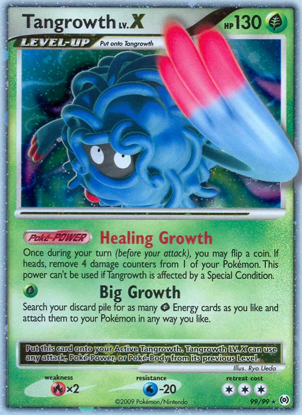 Tangrowth LV.X 99 card from Arceus