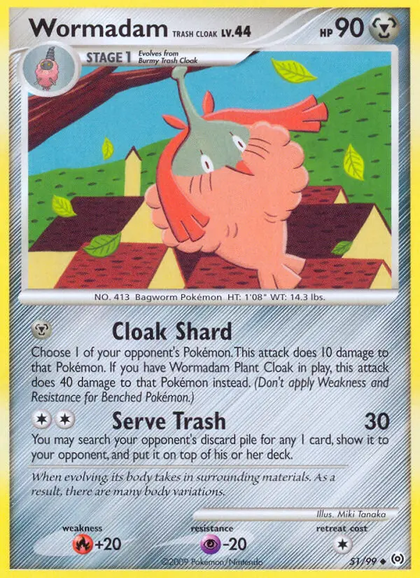 Wormadam Trash Cloak 51 card from Arceus