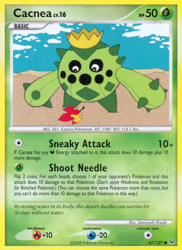 Cacnea 67 card from Platinum